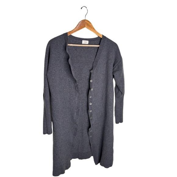 Wilifred Merino Wool Duster Cardigan Size Large Dusky Blue Long Sleeves Buttons - Picture 2 of 10